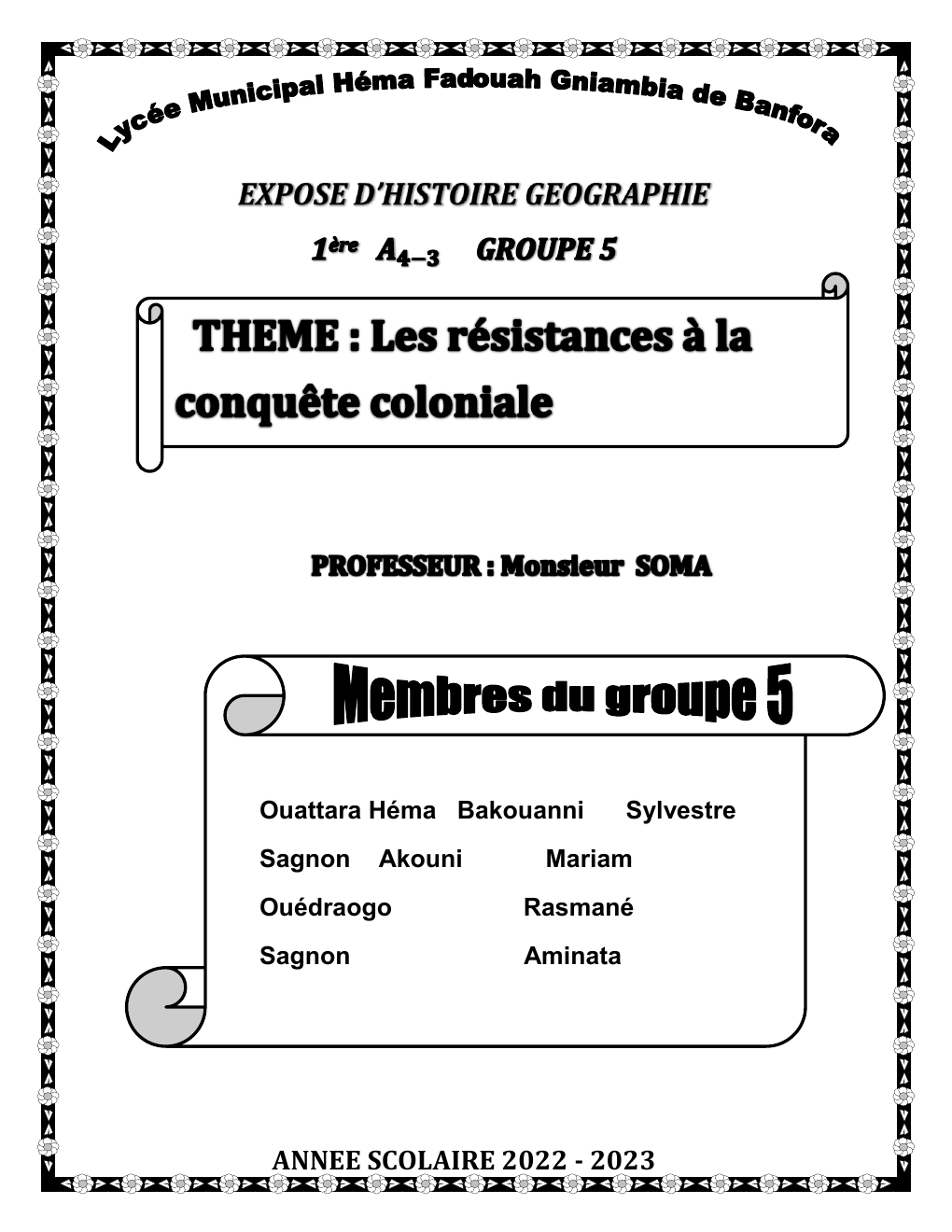 Prévisualisation du document EXPOSÉ RÉSISTANCE À LA CONQUÊTE COLONIALE EN AFRIQUE