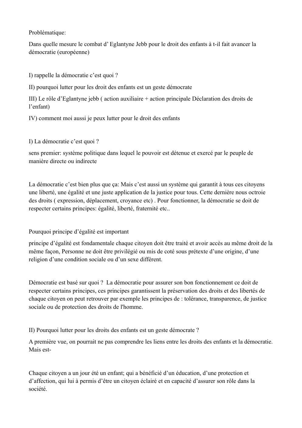 Prévisualisation du document Exposé sur Eglantyne Jebb