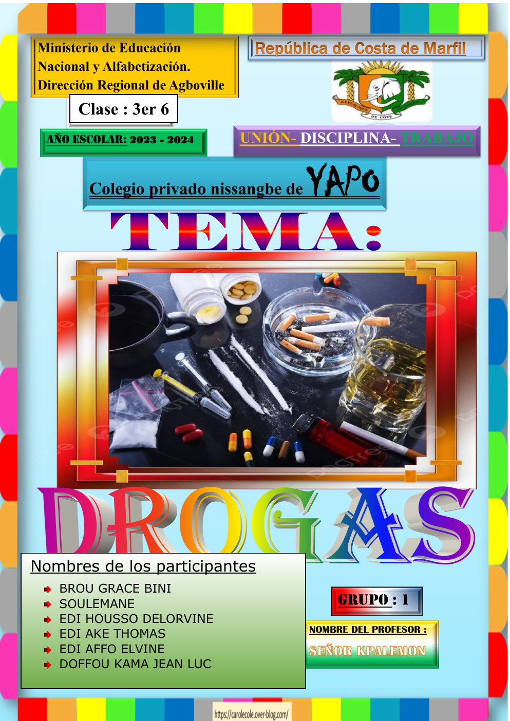 Prévisualisation du document Exposé sur la drogue (espagnol)