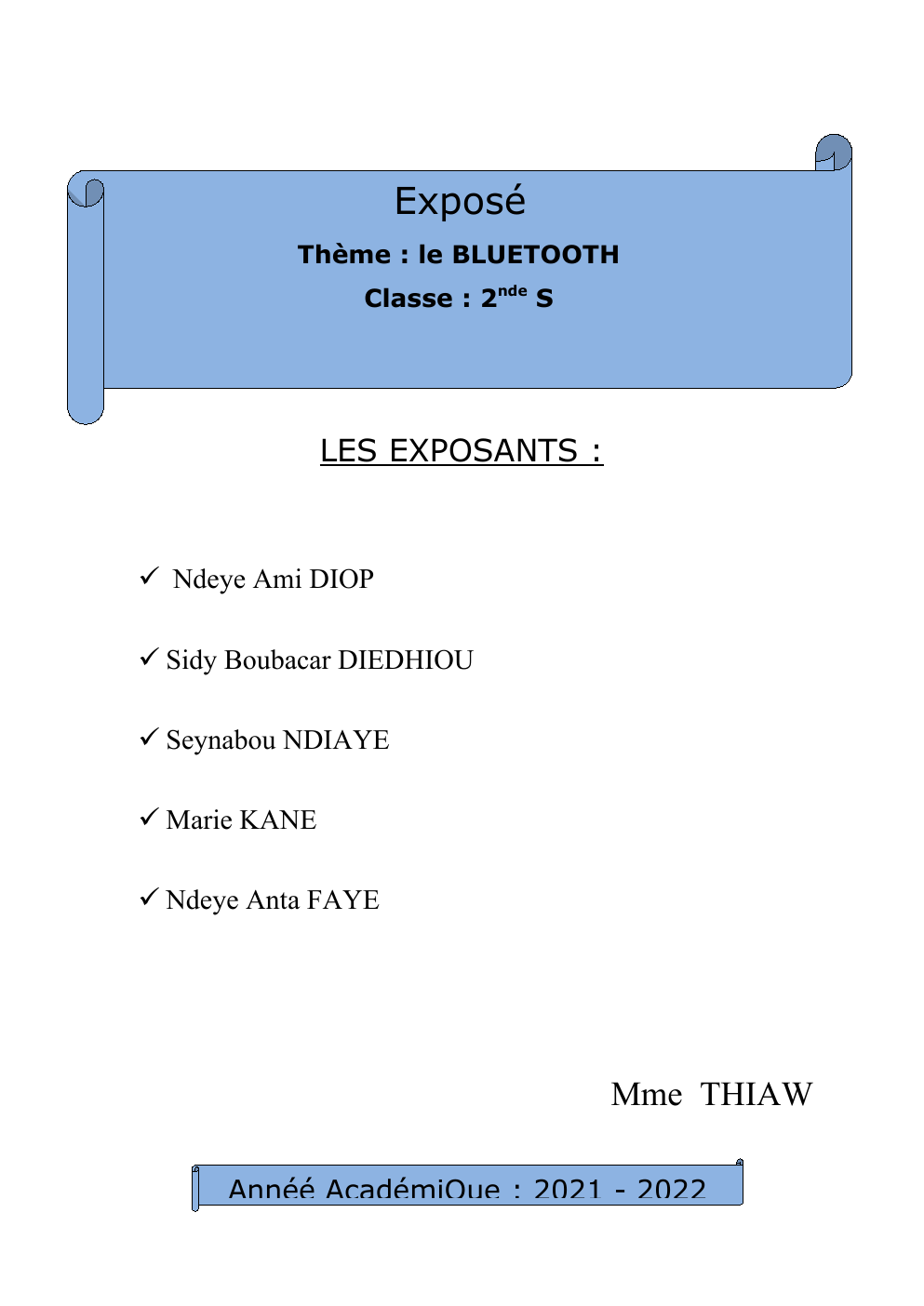 Prévisualisation du document exposé sur le bluetooth