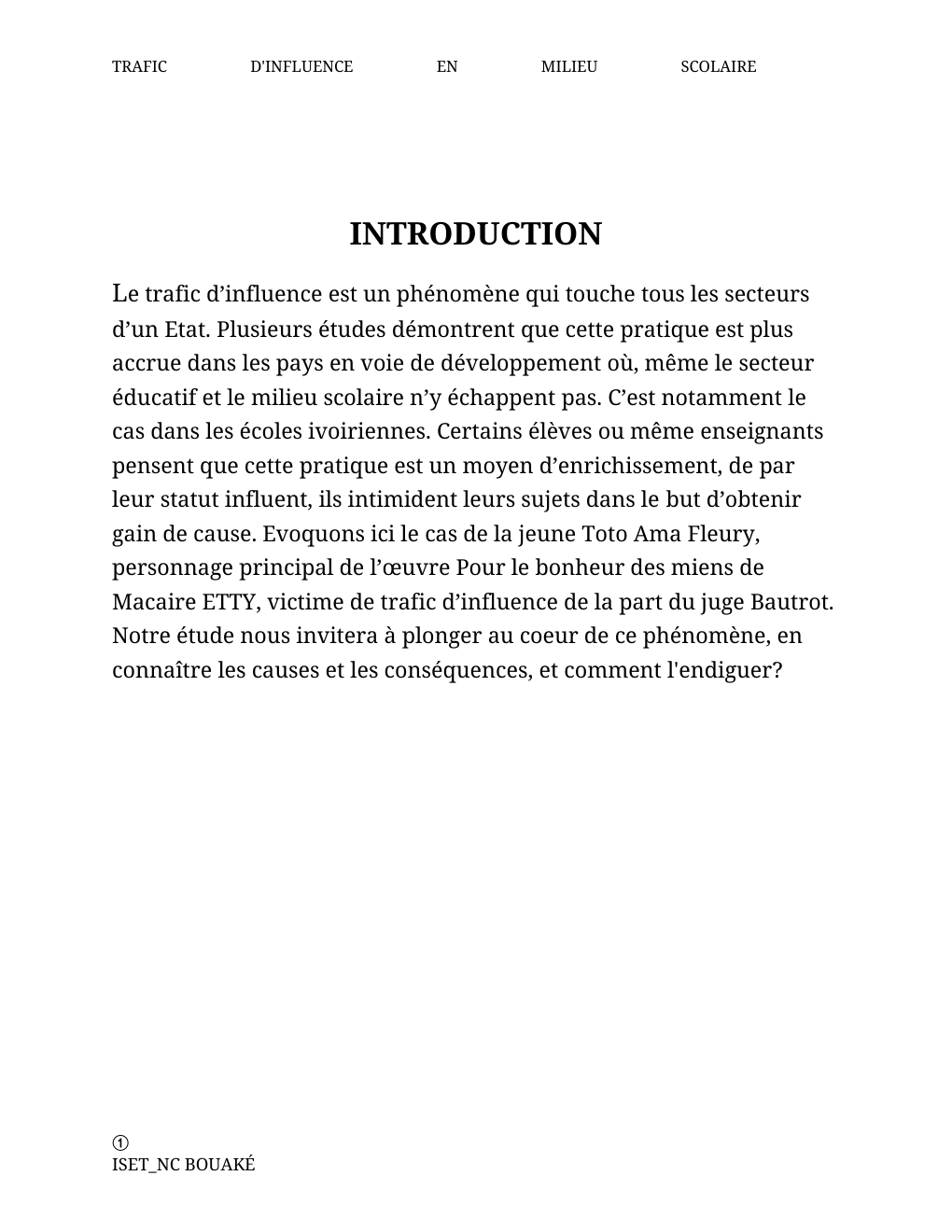 Prévisualisation du document Exposé sur le trafic d'influence