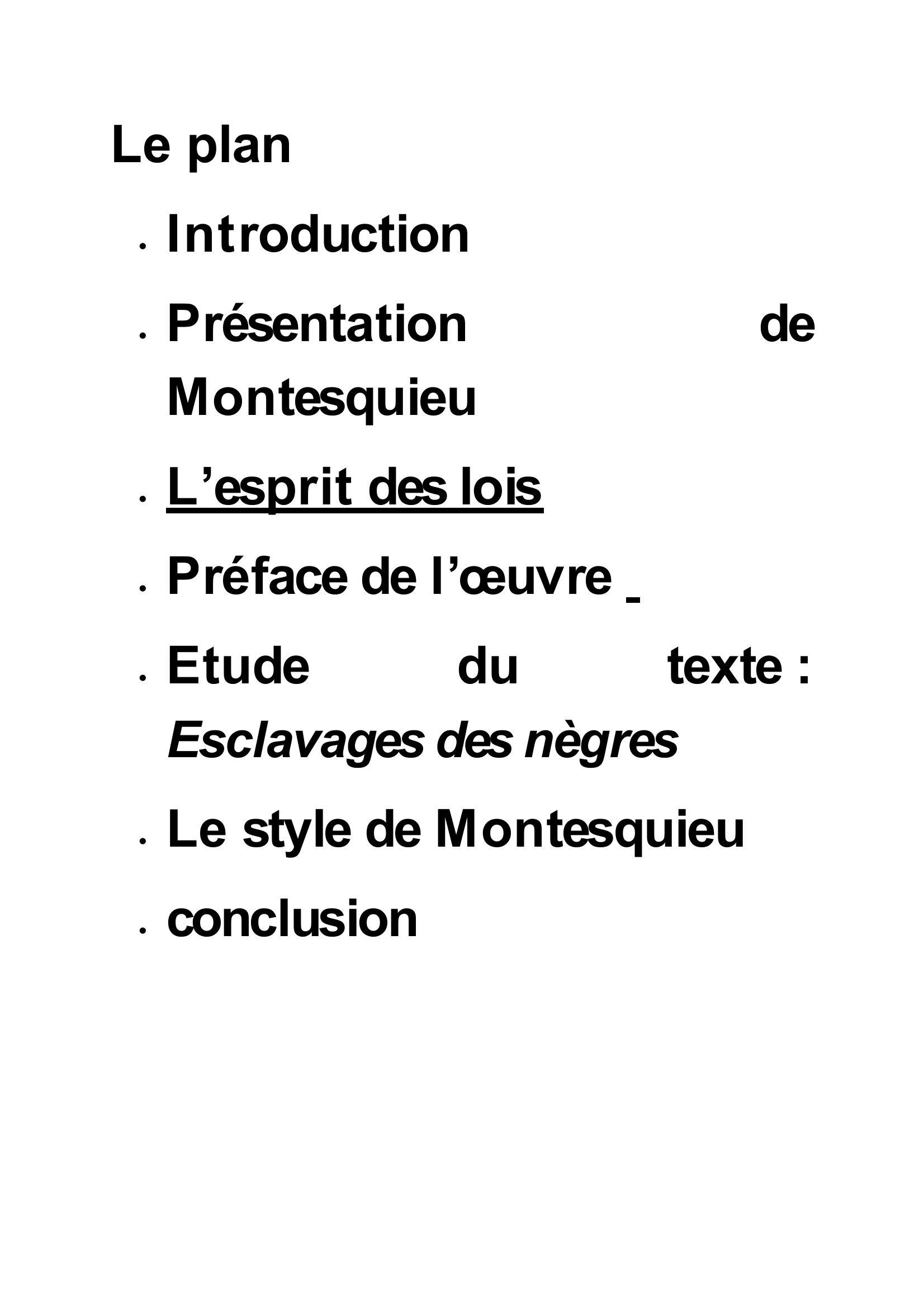 Prévisualisation du document Exposé sur Montesquieu et l'esprit des lois