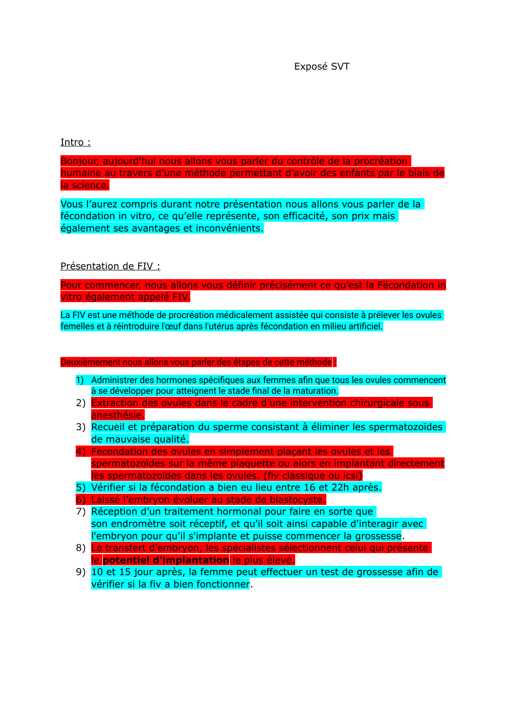 Prévisualisation du document exposé svt seconde général: contrôle de la procréation