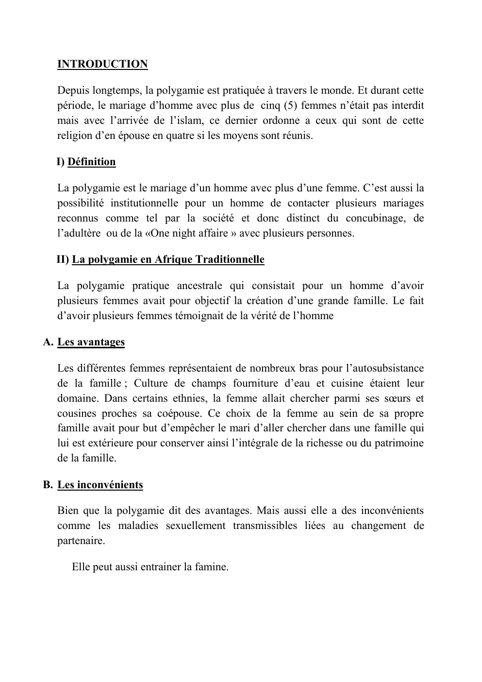 Prévisualisation du document Exposée sur la Polygamie dans une si longue lettre de Mariama Bâ