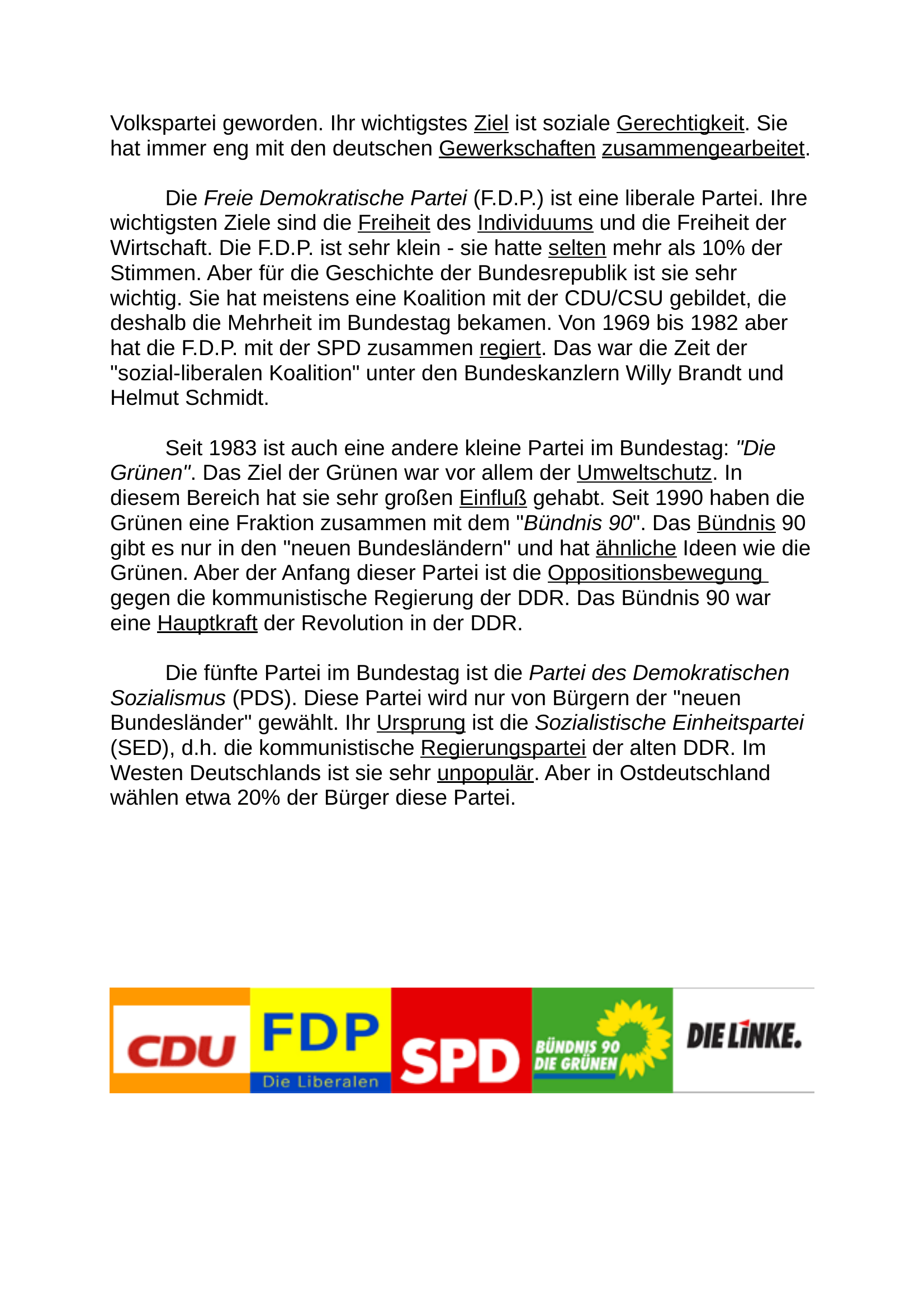 Prévisualisation du document Exposé allemand partis politiques du Bundestag