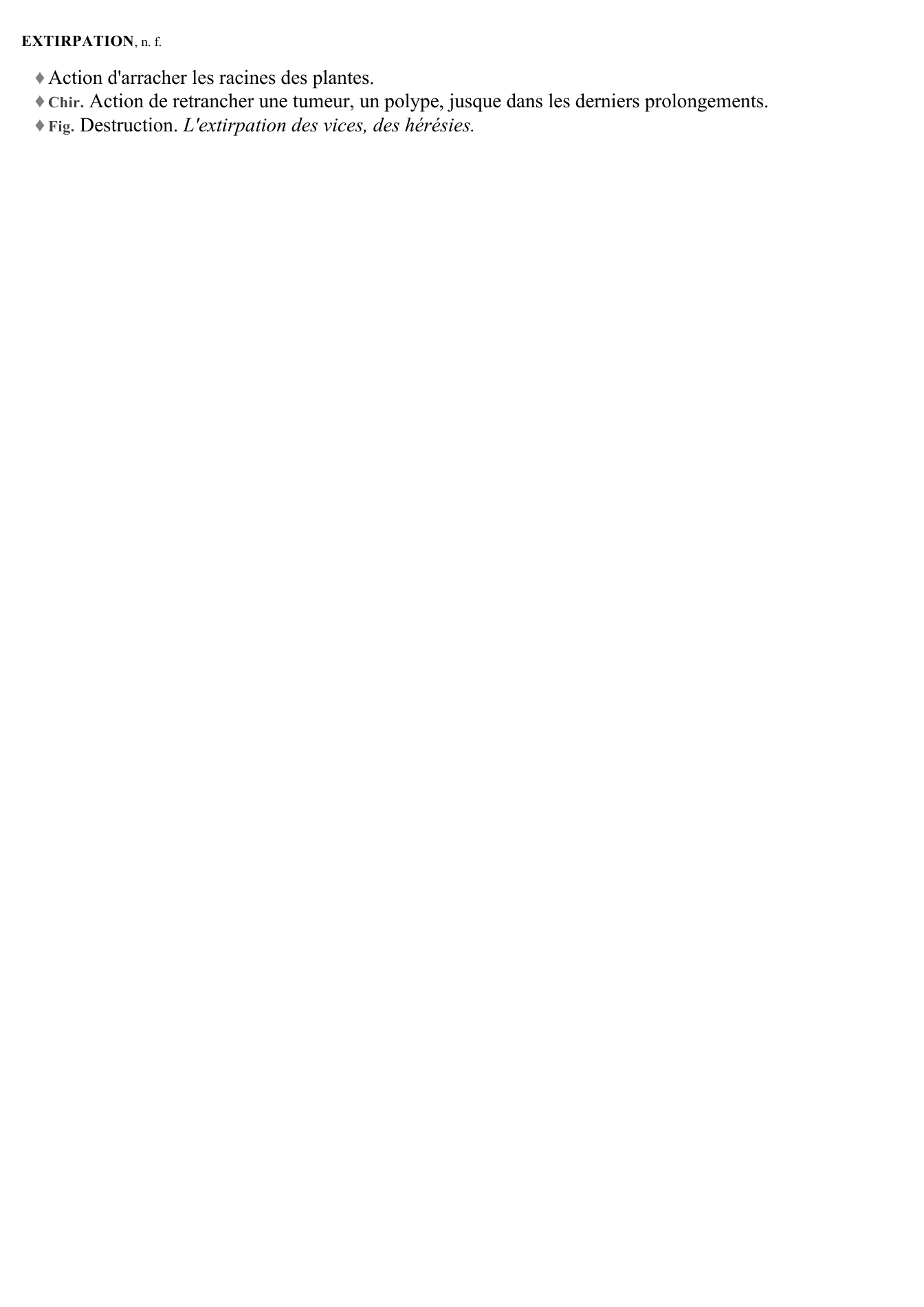 Prévisualisation du document EXTIRPATION, n.