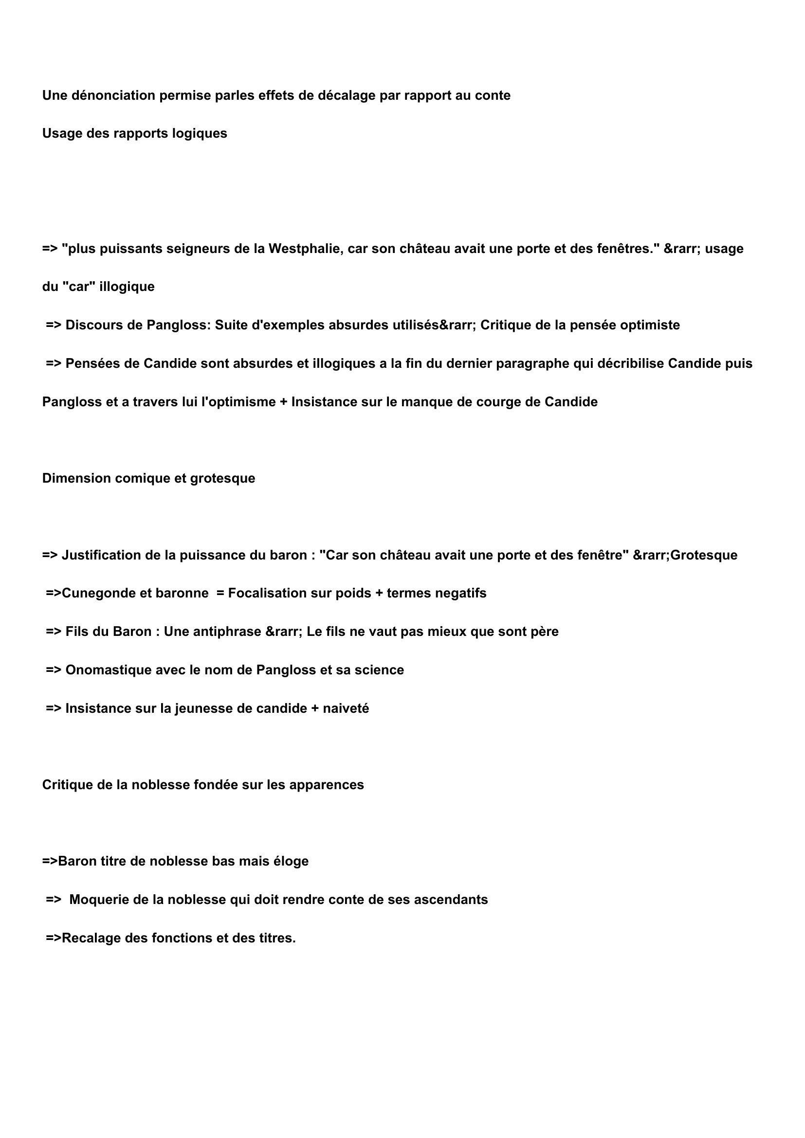 Prévisualisation du document Extrait 1 : L'incipit de Candide ( "Il y avait ... tout la terre")