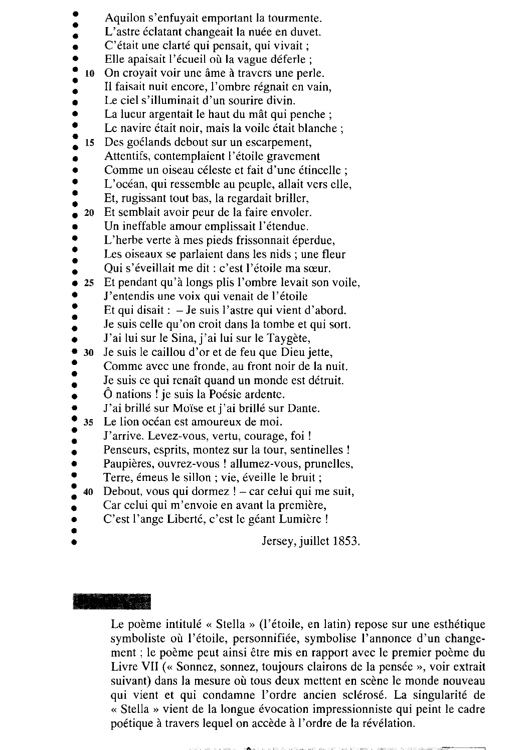 Prévisualisation du document Extrait commenté des Chatiments de Hugo:  Stella (Livre VI, 15)