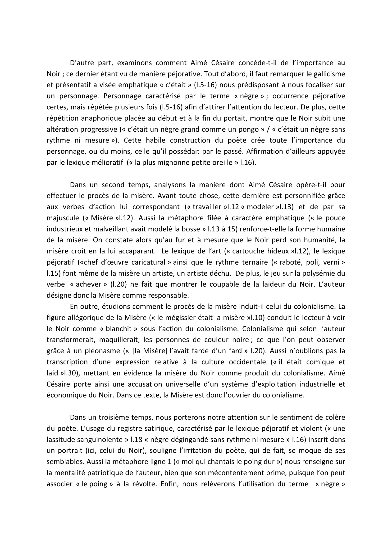 Prévisualisation du document Extrait de « Cahier d'un retour au pays natal. » (Aimé Césaire). Forme : commentaire composé.