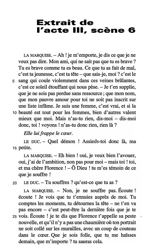 Prévisualisation du document Extrait de l'acte III, scène 6: commentaire - Lorenzaccio de Musset