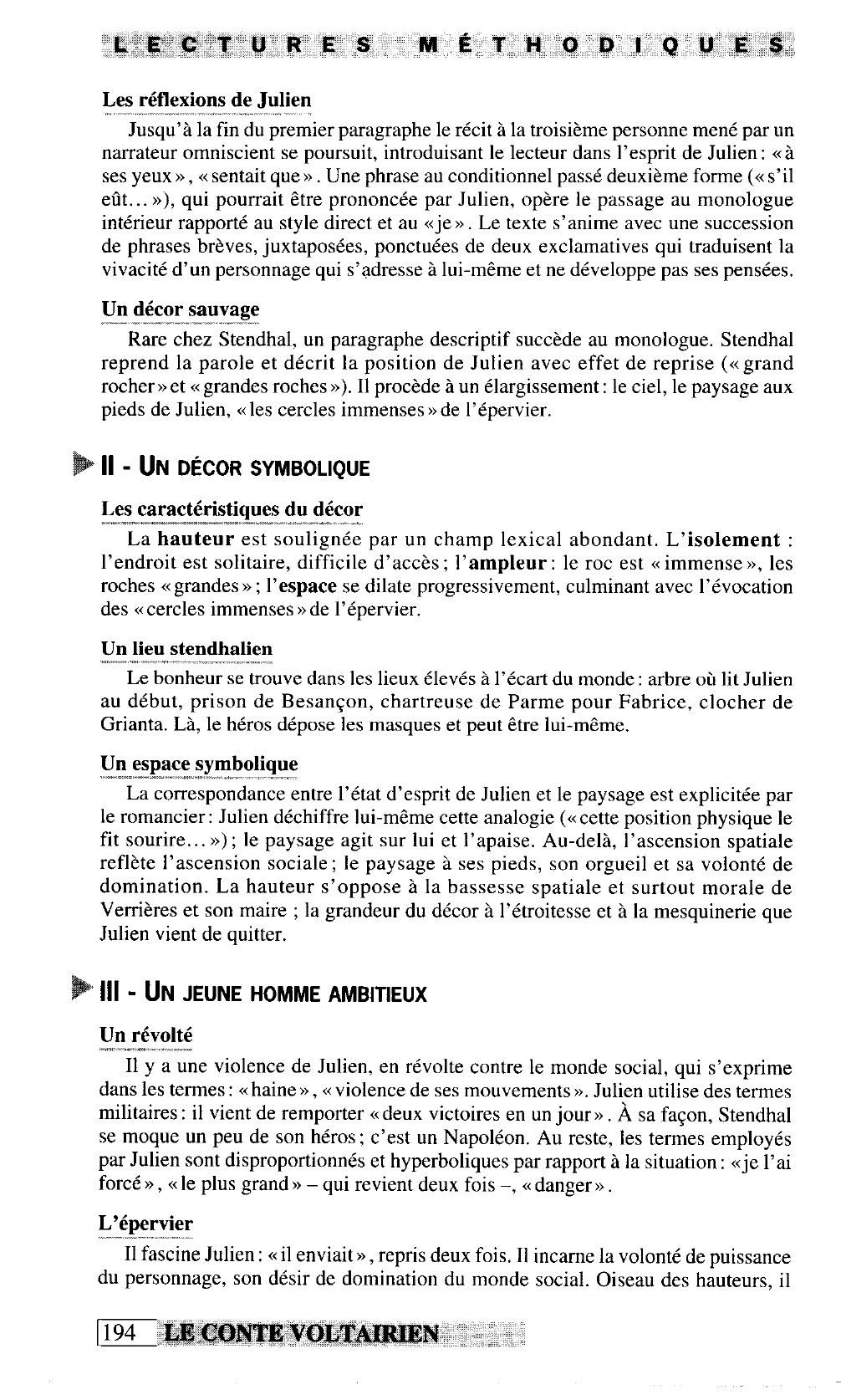 Prévisualisation du document Extrait - Stendhal Le Rouge et le Noir (I, chap. 10)