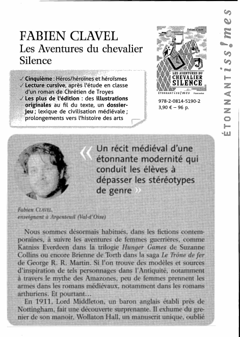 Prévisualisation du document FABIEN CLAVEL Les Aventures du chevalier Silence