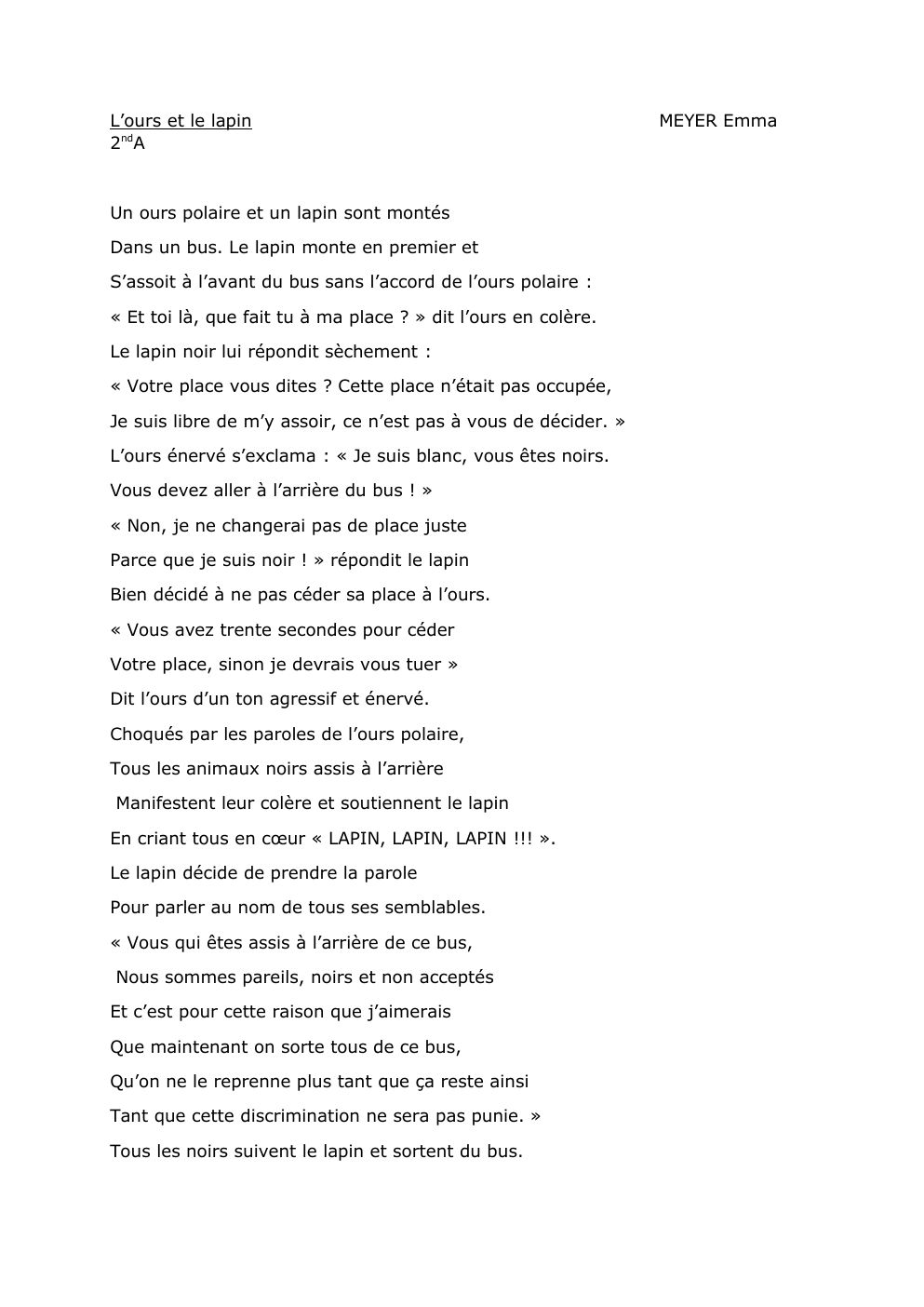 Prévisualisation du document Fable inventé
