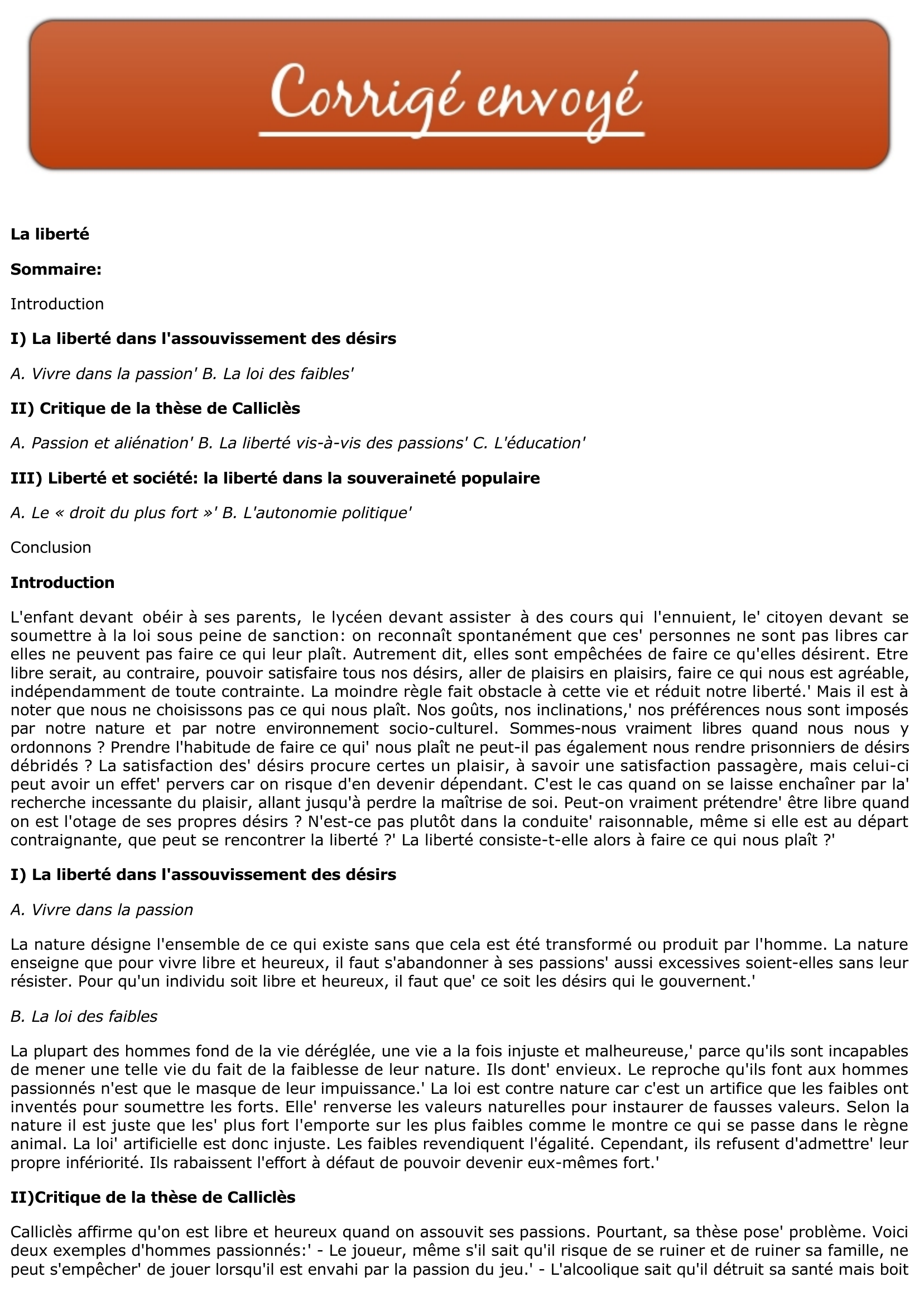 Prévisualisation du document Faire ce qui nous plaît, est-ce être libre ?