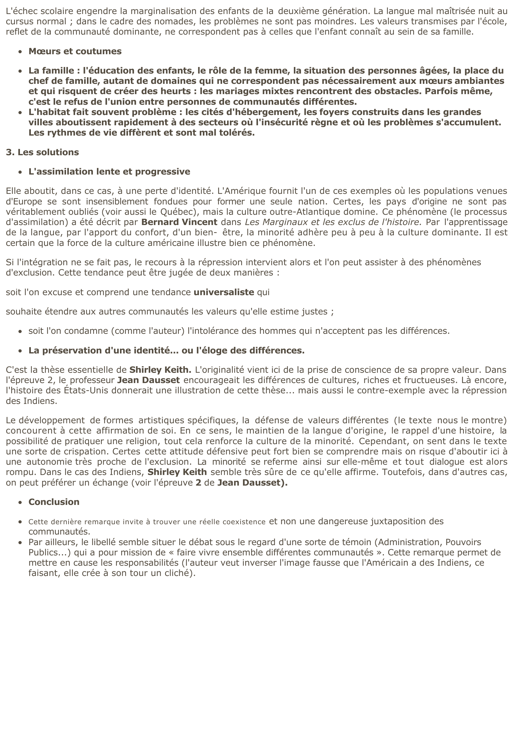 Prévisualisation du document Faire vivre sur un même territoire des populations différentes par leurs origines et leur culture soulève bien des difficultés.