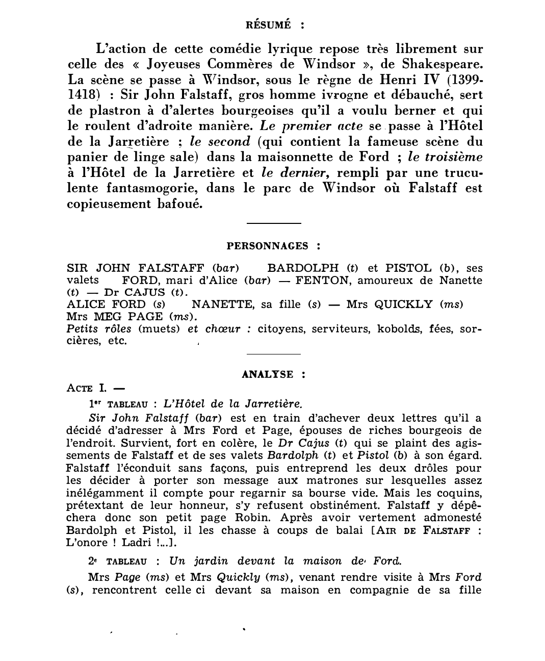 Prévisualisation du document FALSTAFF, de Verdi (résumé & analyse)