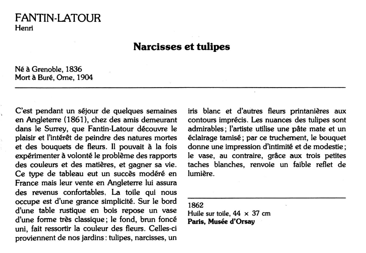 Prévisualisation du document FANTIN-LATOUR Henri : Narcisses et tulipes