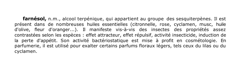 Prévisualisation du document farnésol, n.