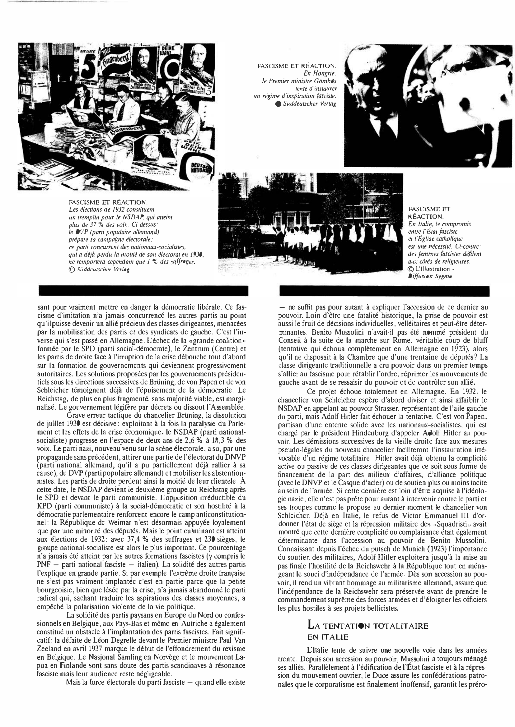 Prévisualisation du document Fascismes    ET RÉACTIONS de 1930 à 1939 : Histoire