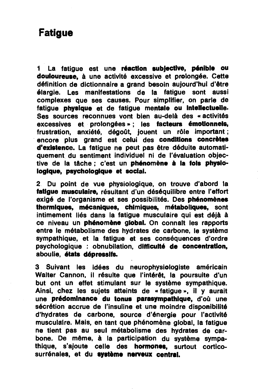 Prévisualisation du document Fatigue