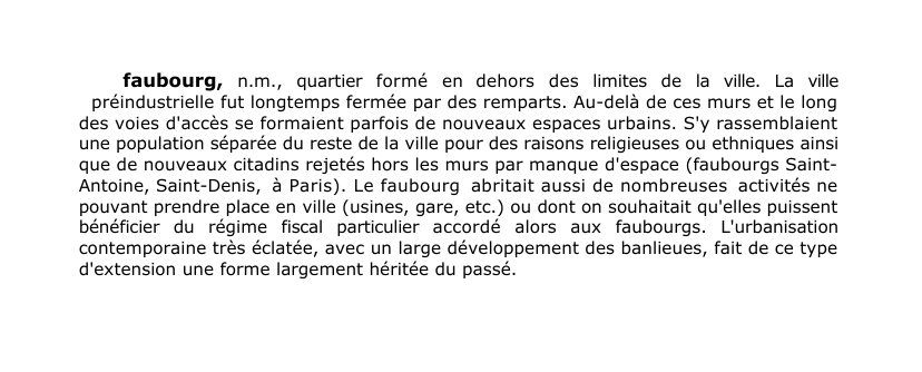 Prévisualisation du document faubourg, n.