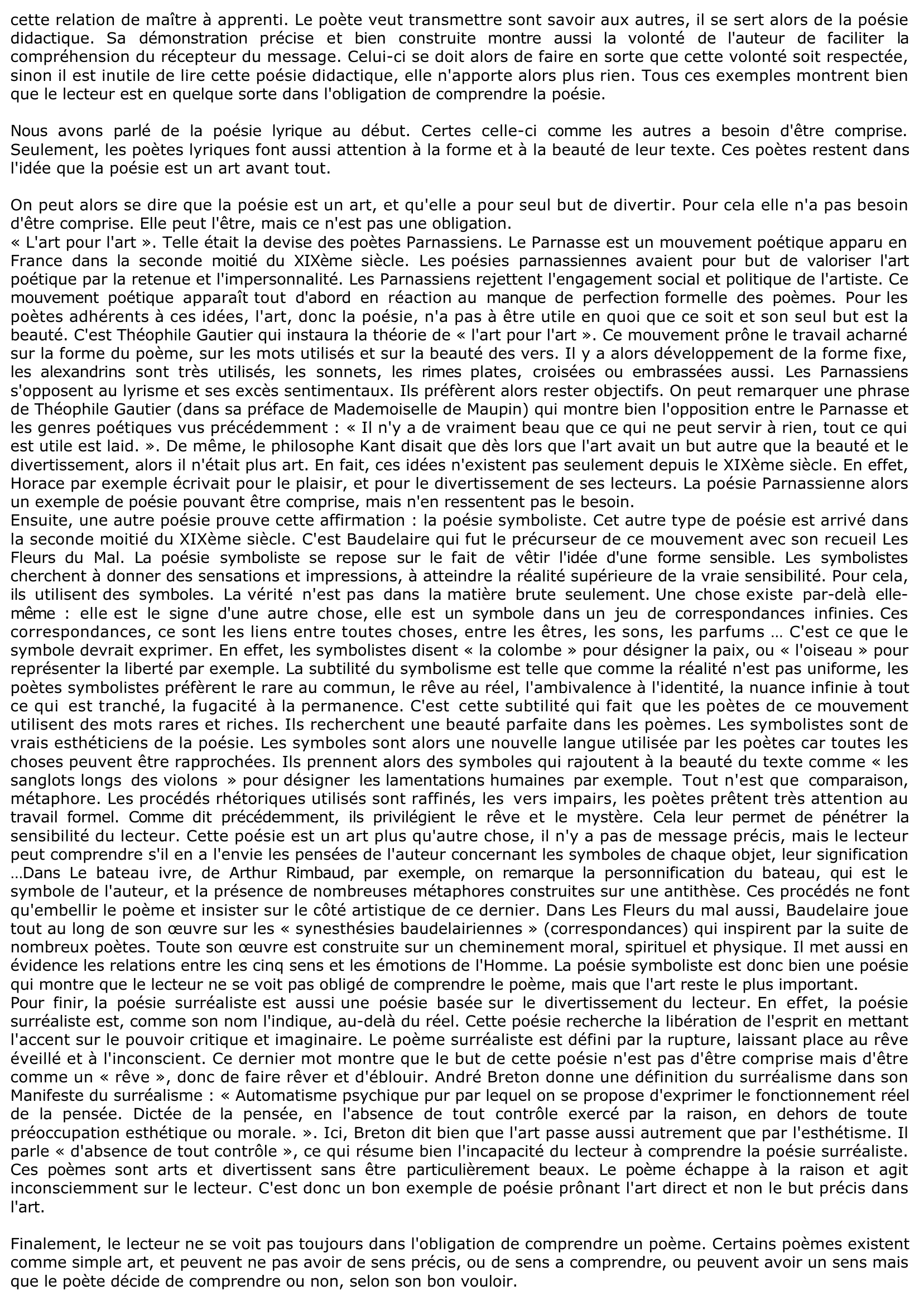 Prévisualisation du document Faut-il comprendre la poésie ?