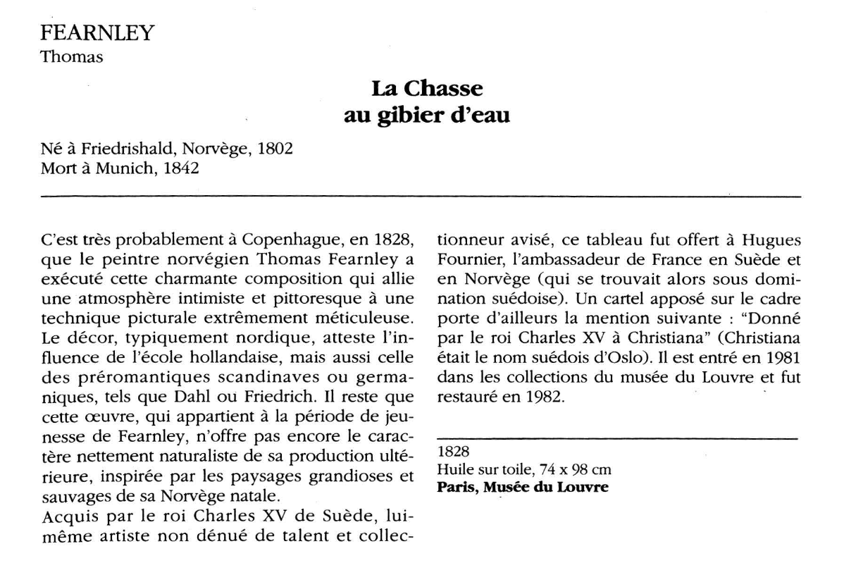 Prévisualisation du document FEARNLEY Thomas : La Chasse au gibier d'eau