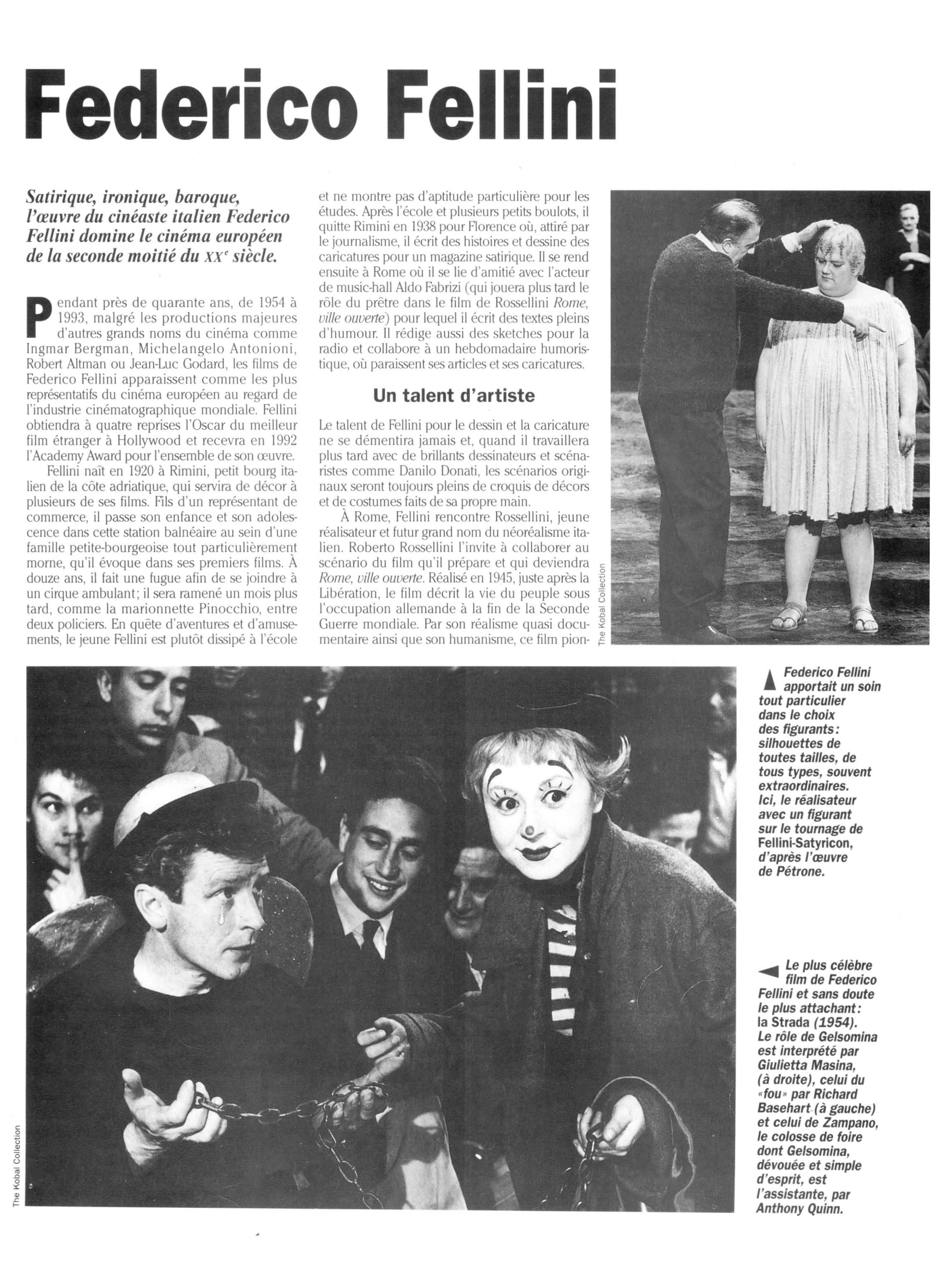 Prévisualisation du document Federico Fellini