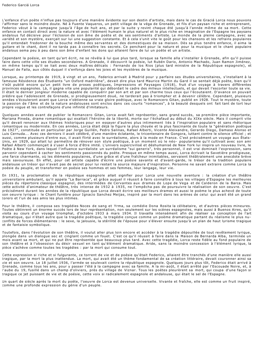 Prévisualisation du document Federico Garciá Lorca