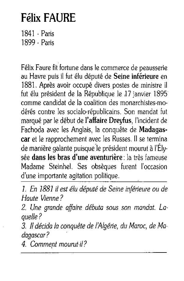 Prévisualisation du document Félix Faure