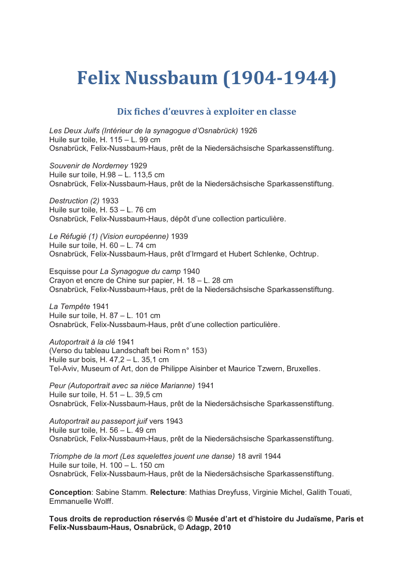 Prévisualisation du document felix nussbaum