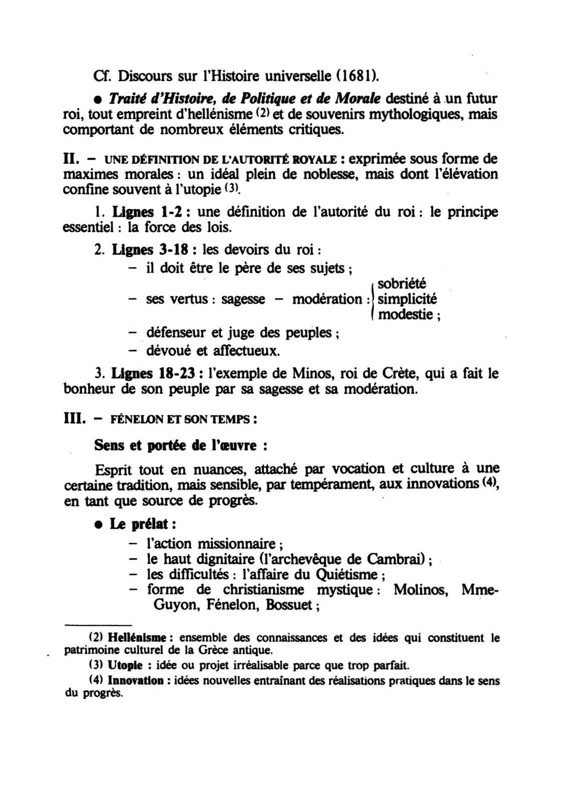 Prévisualisation du document FÉNELON (1652-1715) : Télémaque (livre V) LE MEILLEUR GOUVERNEMENT - COMMENTAIRE