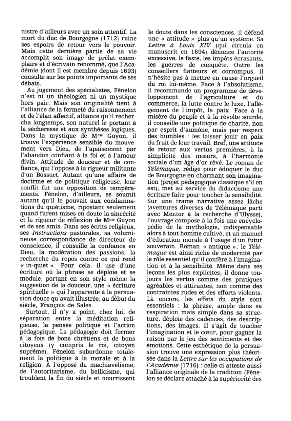 Prévisualisation du document FÉNELON