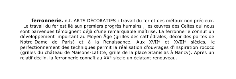 Prévisualisation du document ferronnerie.