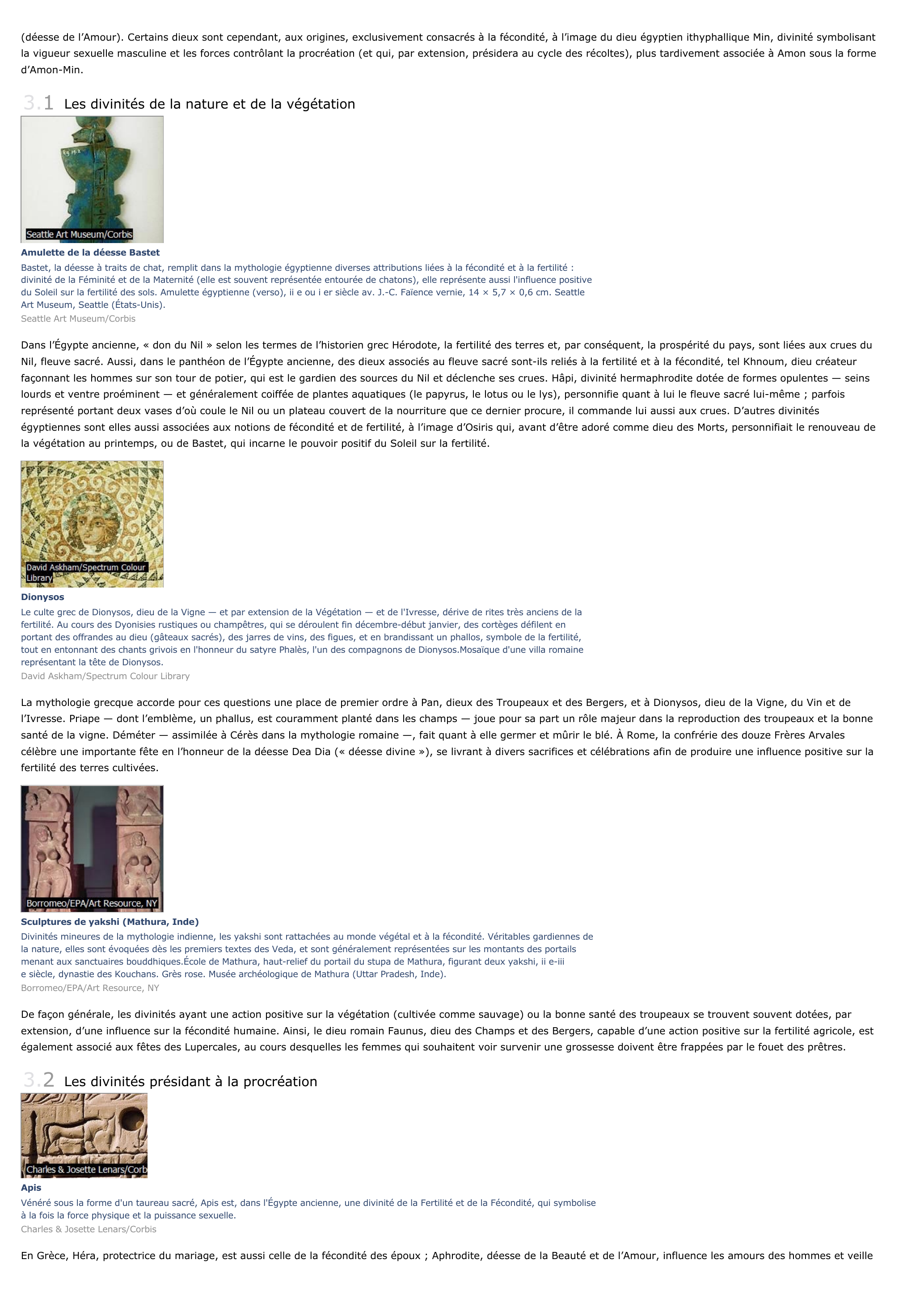 Prévisualisation du document fertilité et fécondité, mythes de la - religion.