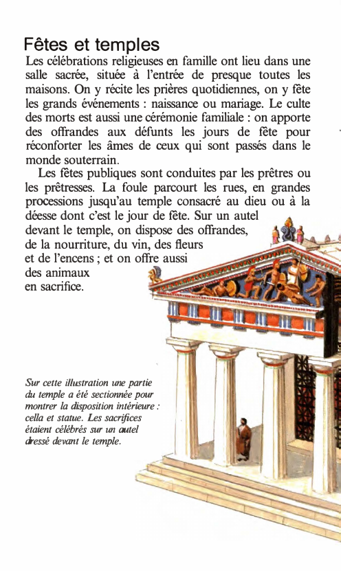 Prévisualisation du document Fêtes et temples

Les célébrations religieuses en famille ont lieu dans une
salle sacrée, située à l'entrée de presque toutes...