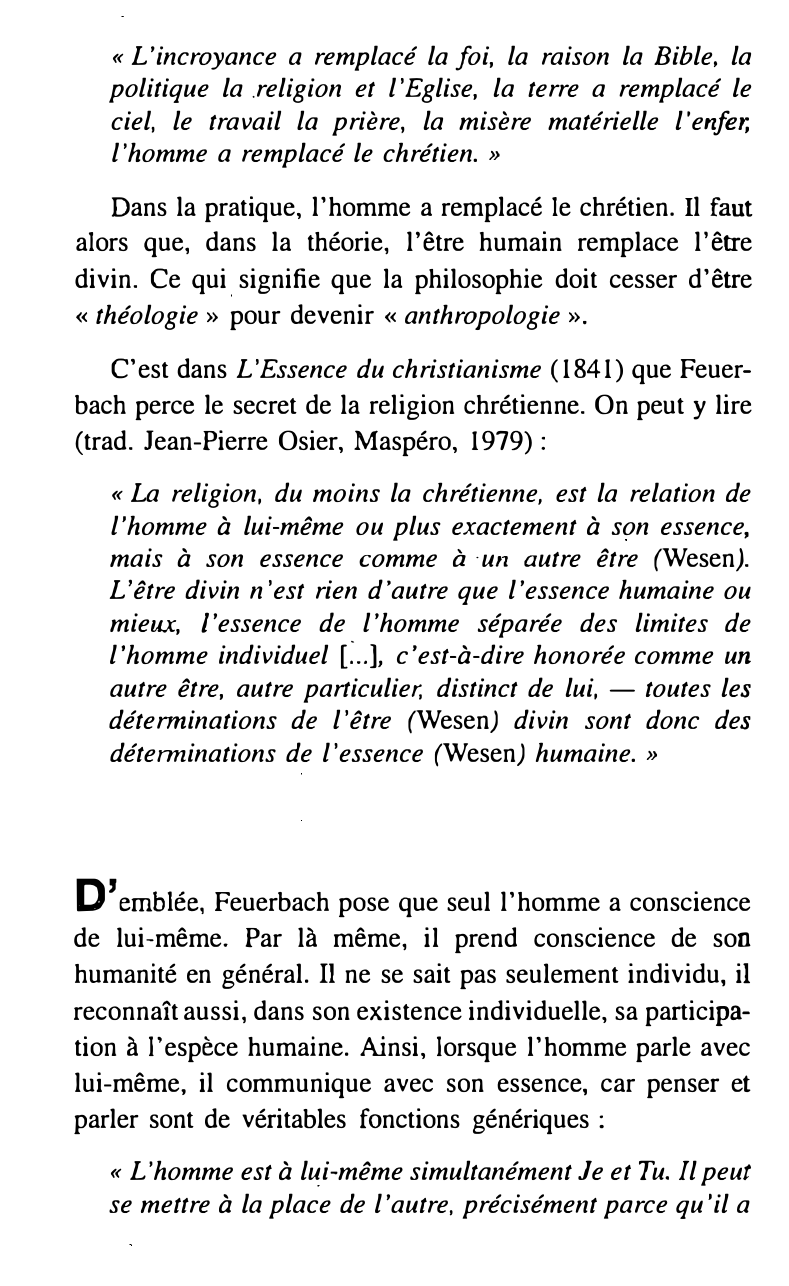 Prévisualisation du document Feuerbach et la religion