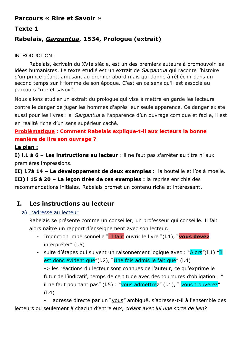 Prévisualisation du document FICHE 9,_Gargantua,_Prologue