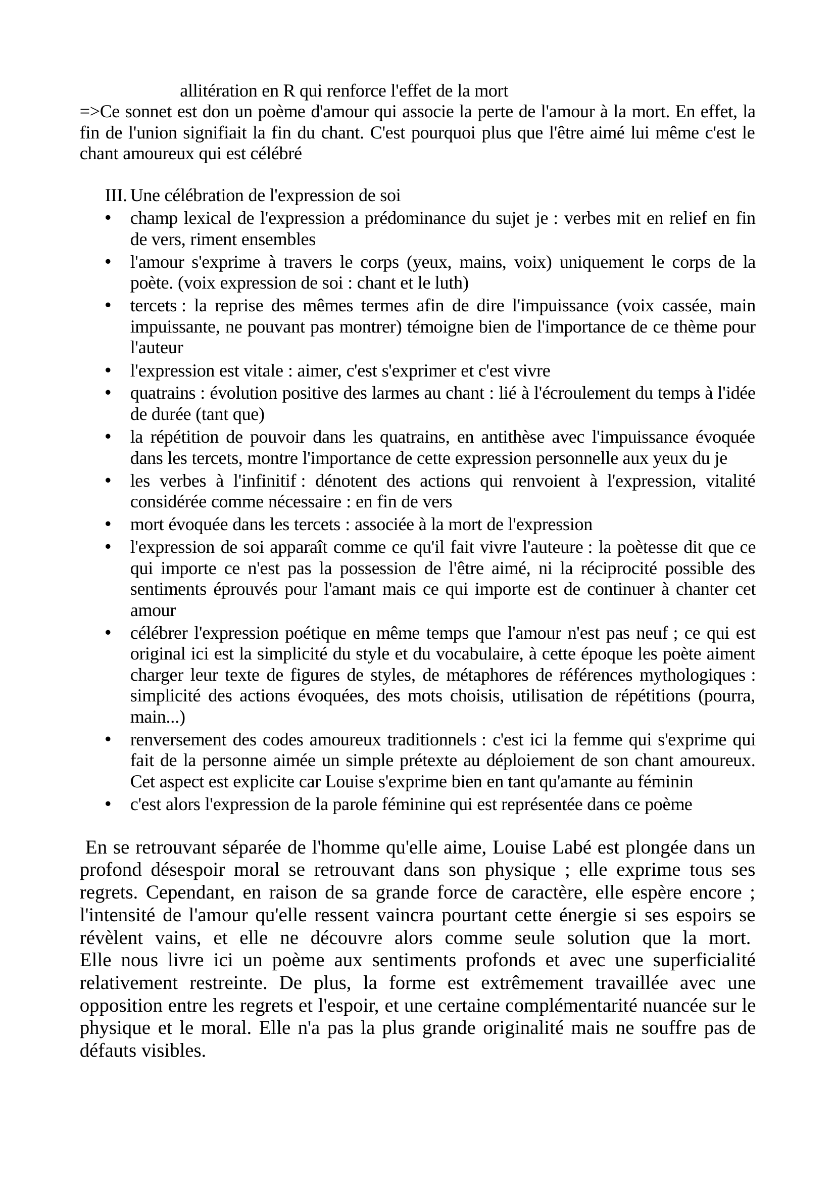 Prévisualisation du document Fiche analytique Louise Labé - Sonnets