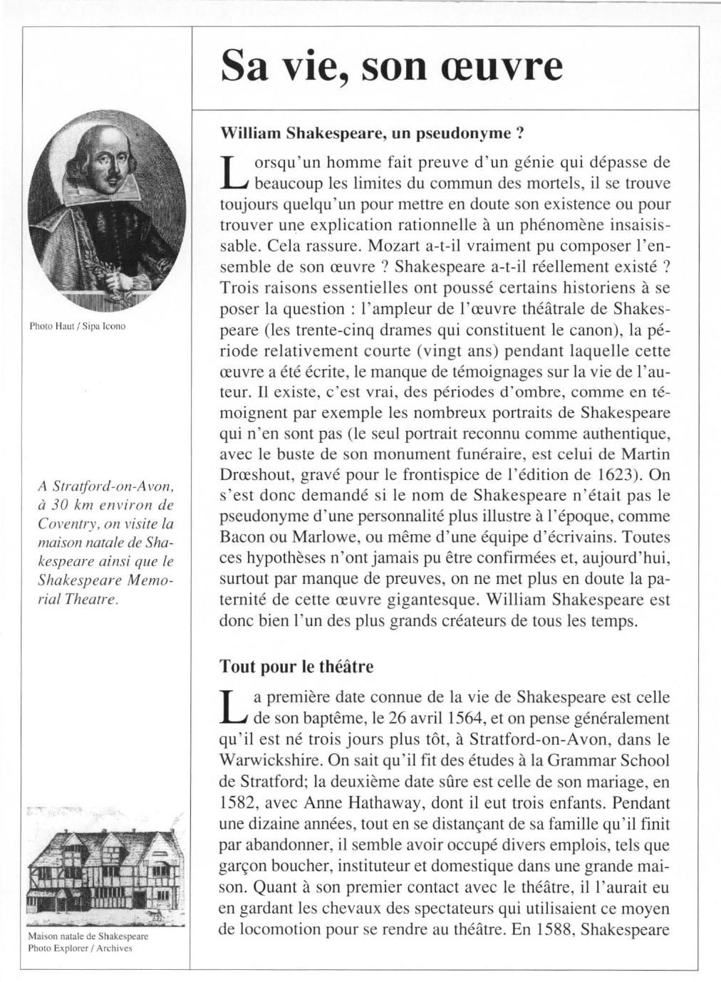 Prévisualisation du document Fiche Auteur : William SHAKESPEARE