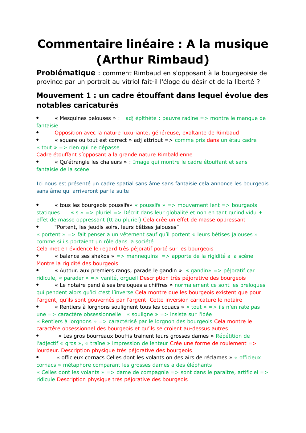 Prévisualisation du document fiche bac de francais A la musique