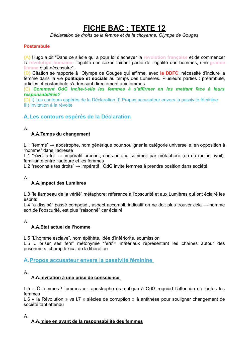 Prévisualisation du document fiche bac français ODG postambule