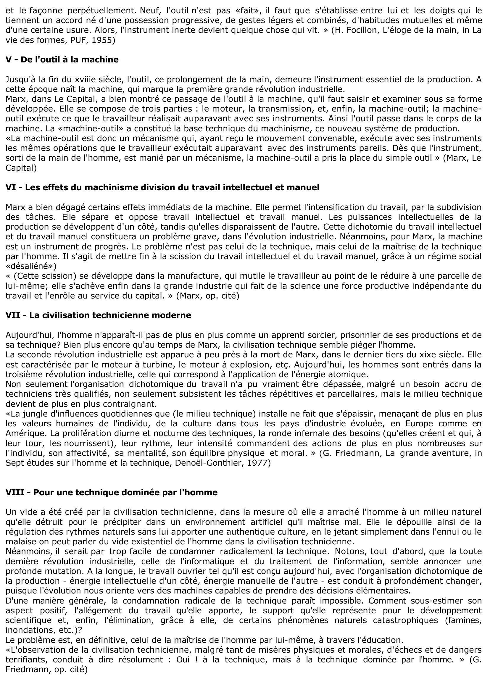 Prévisualisation du document Fiche de cours en philo : LA TECHNIQUE	.