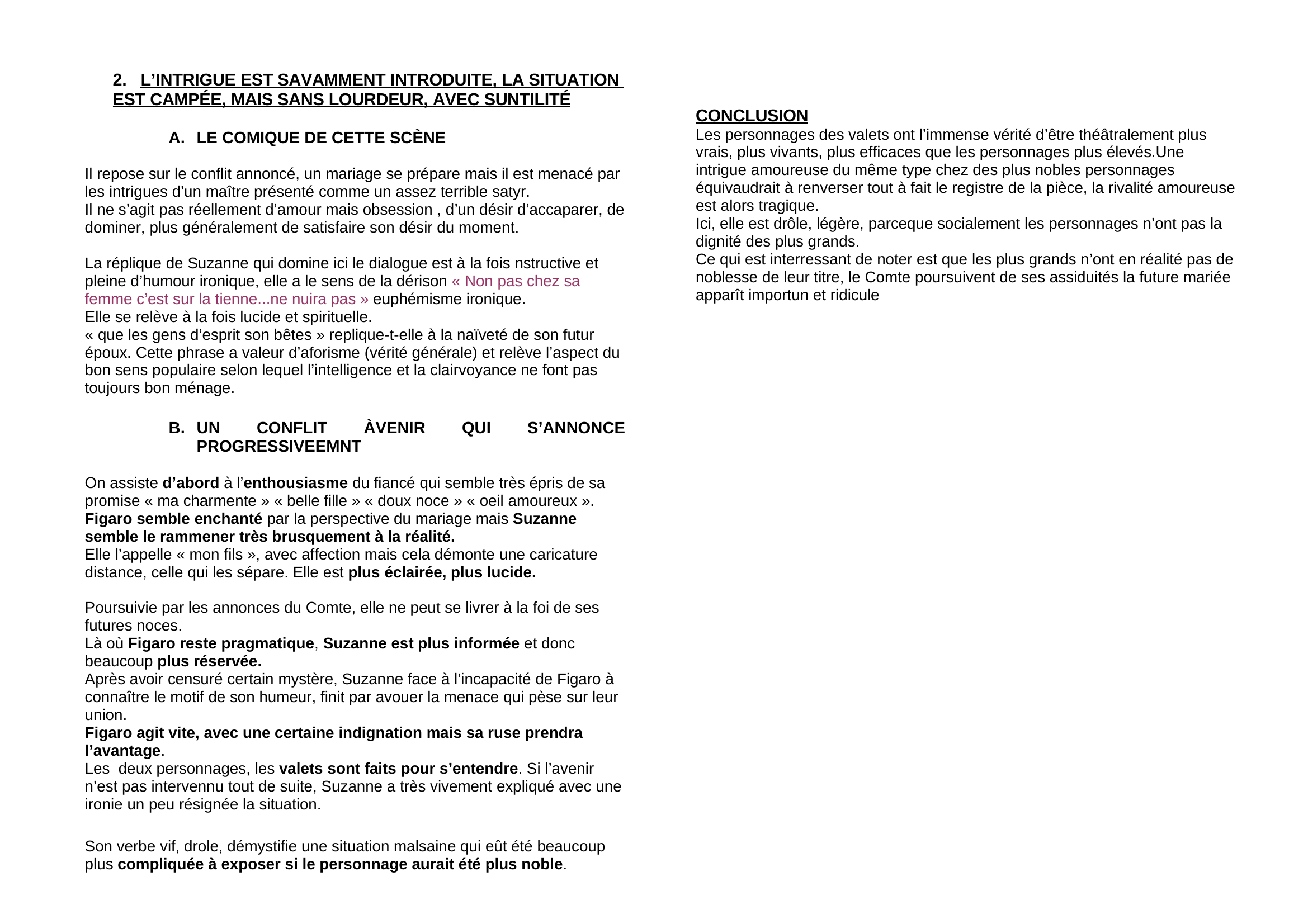 Prévisualisation du document Fiche de lecture: Beaumarchais, Le Mariage de Figaro, ACTE I, Scène 1, Conflits et alliances.
