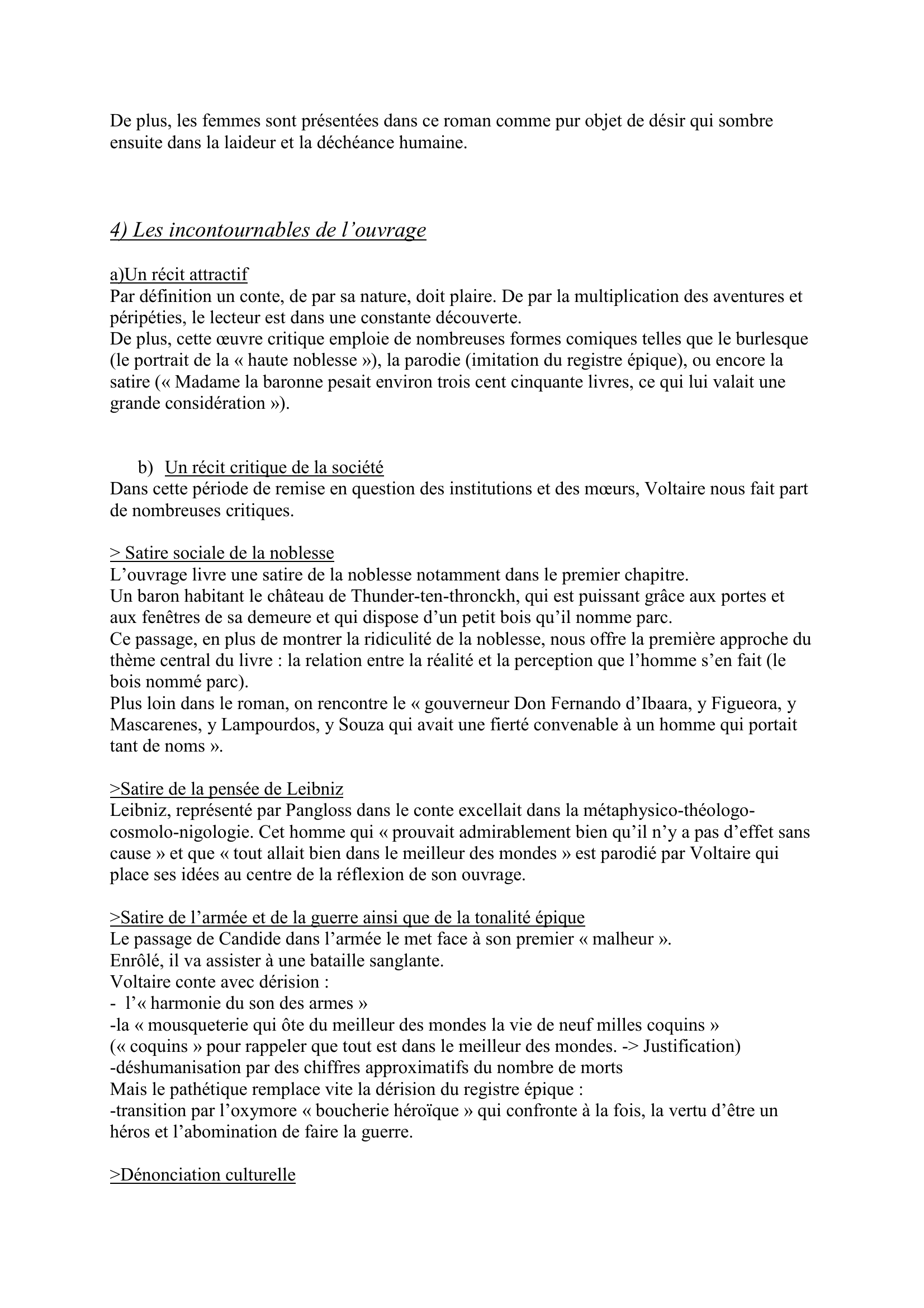 Prévisualisation du document Fiche de lecture : Candide de Voltaire