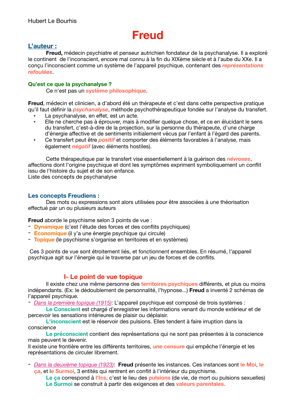 Prévisualisation du document fiche de lecture freud