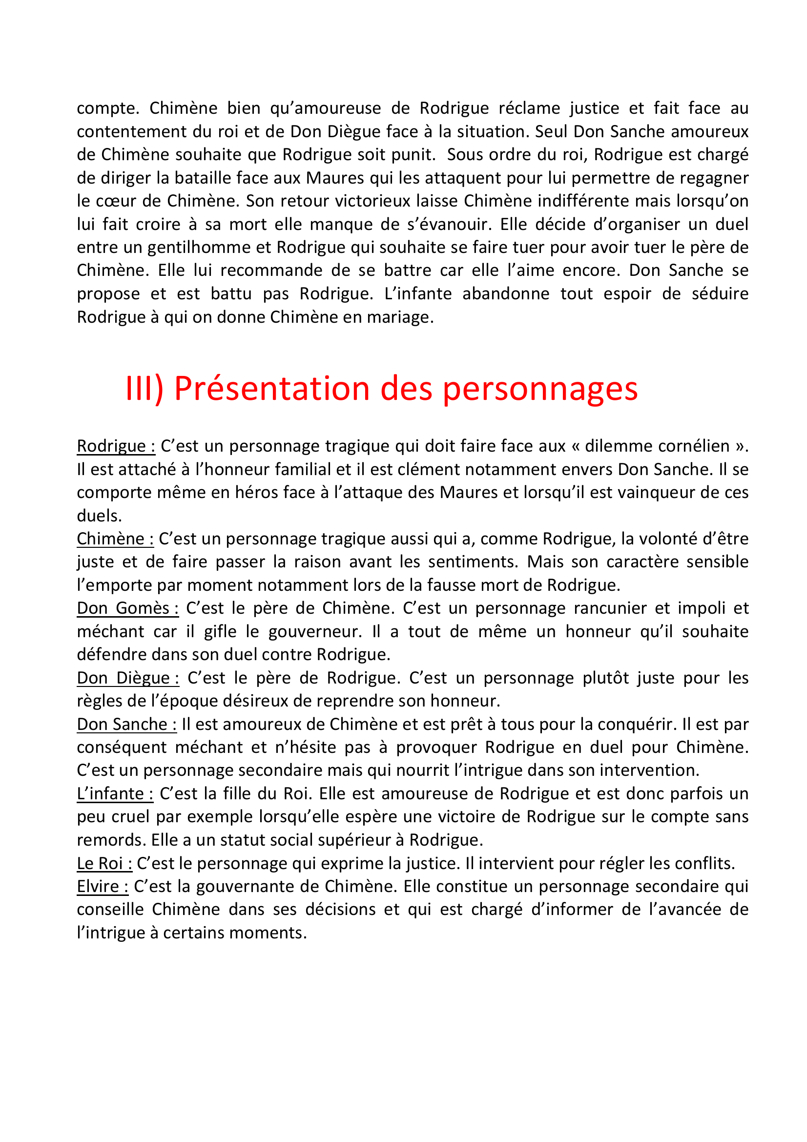 Prévisualisation du document Fiche de lecture : Le Cid de Pierre Corneille