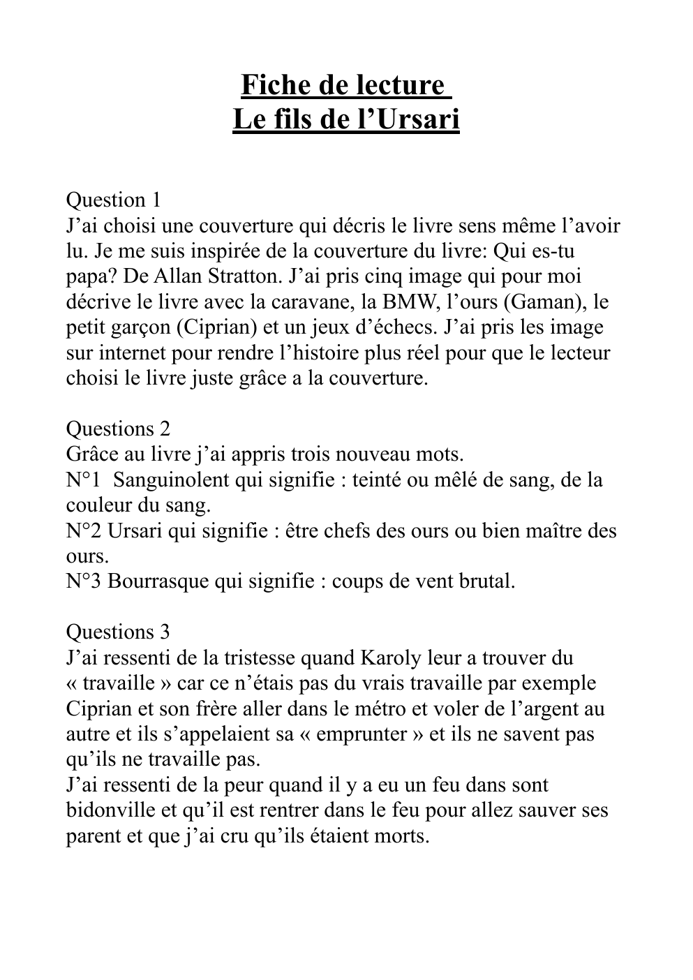 Prévisualisation du document fiche de lecture le fils de l'ursari