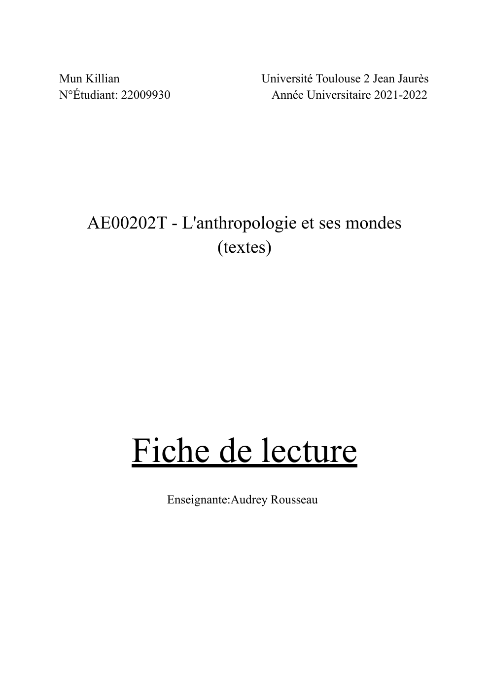 Prévisualisation du document Fiche de Lecture “Les mythes politiques de colonisation et décolonisation en Afrique” de Georges Balandier.