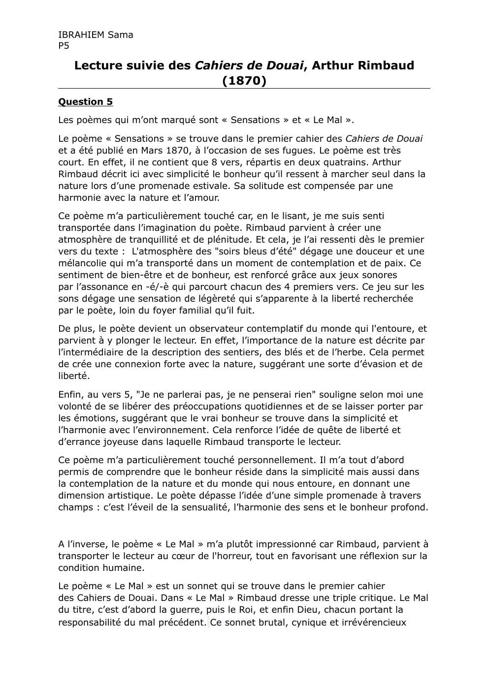 Prévisualisation du document Fiche de lecture sur les cahiers de douai
